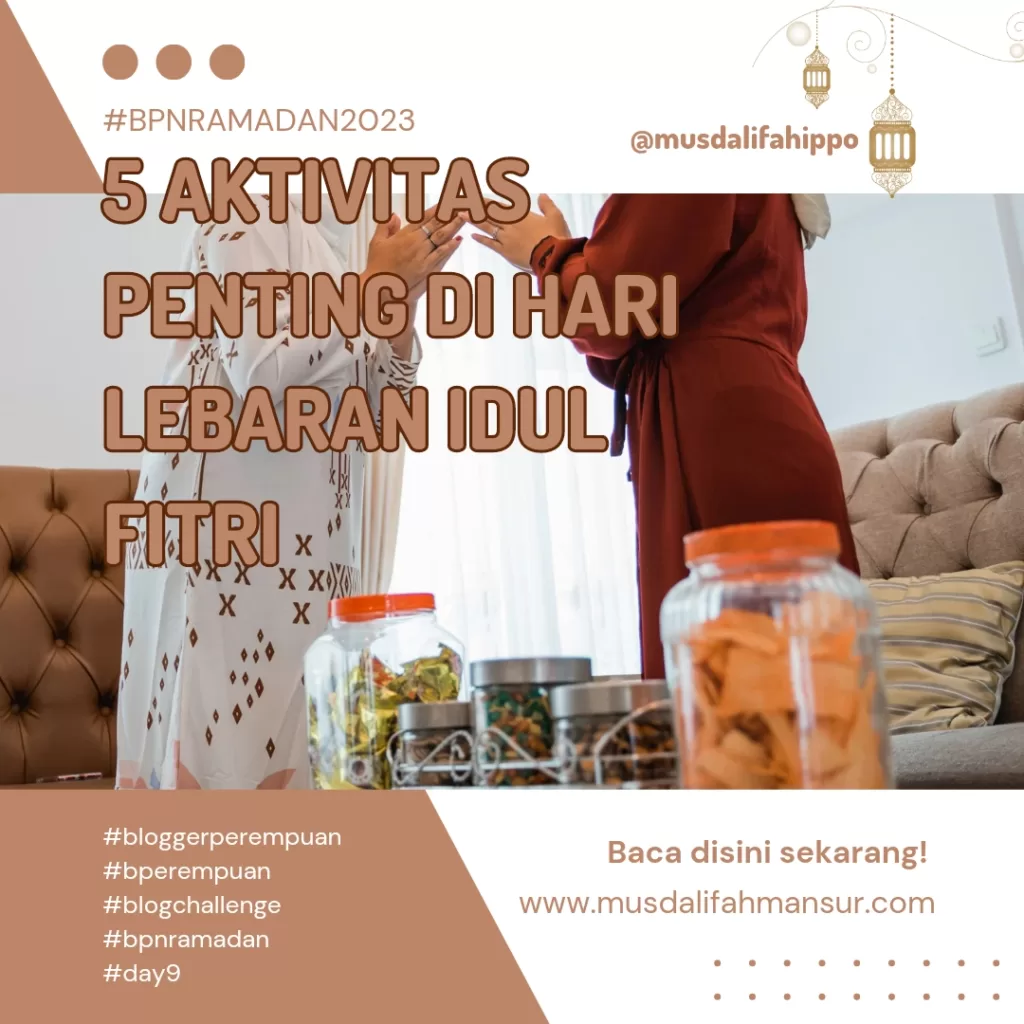 Menjelang hari raya idul fitri hampir semua umat muslim dilanda kesibukan. Apalagi pada  saat hari lebaran tiba. Mau tau kegiatannya apa?