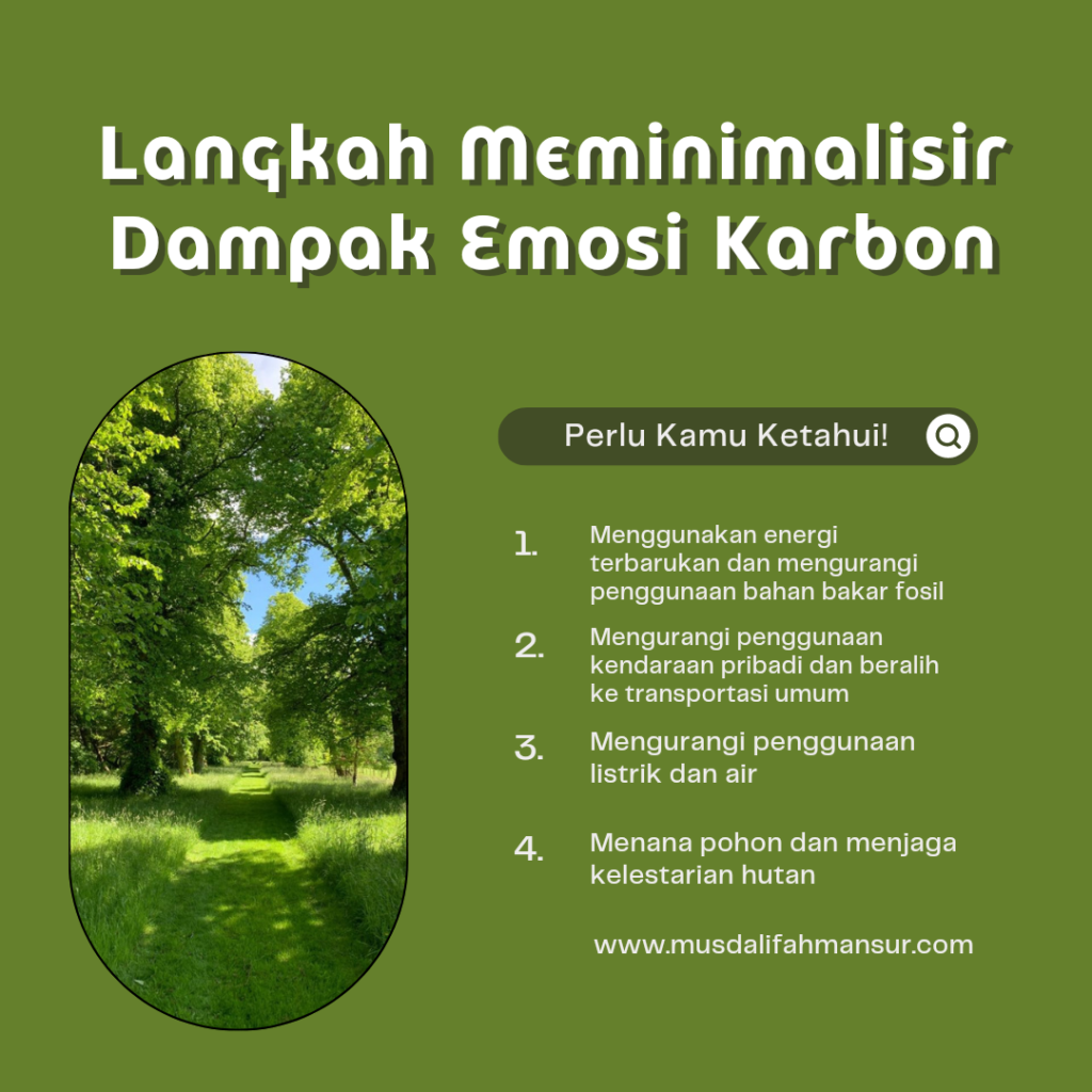 Langkah Meminimalisir dampak emisi karbon