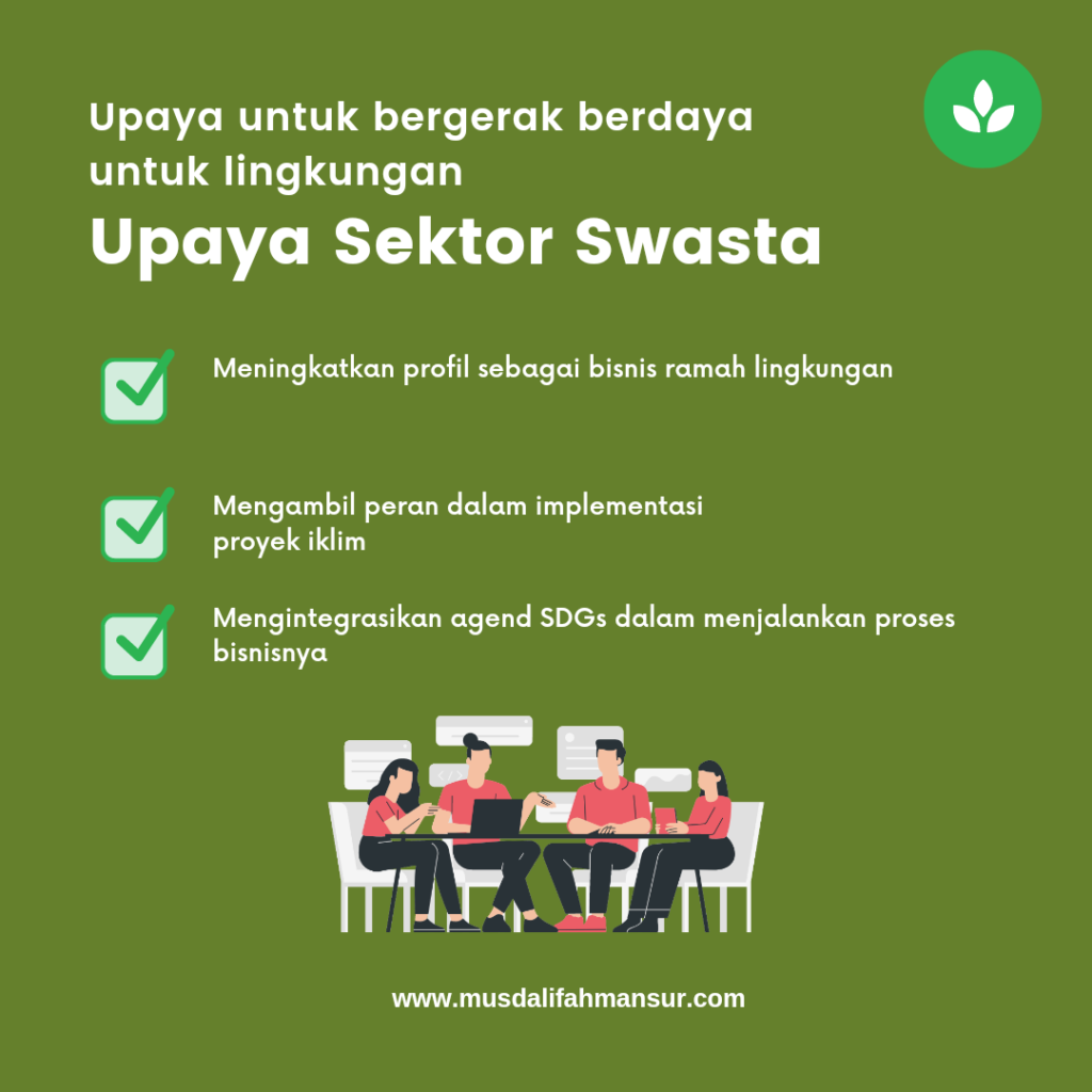 Upaya sektor swasta dalam menjaga lingkungan