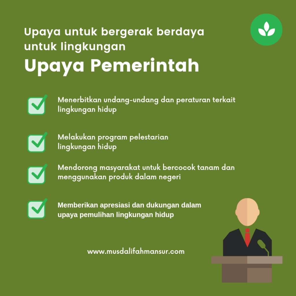 Upaya pemerintah dalam menjaga lingkungan