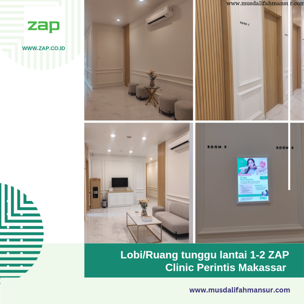 Ruang tunggu lantai 1 dan 2 ZAP Clinic