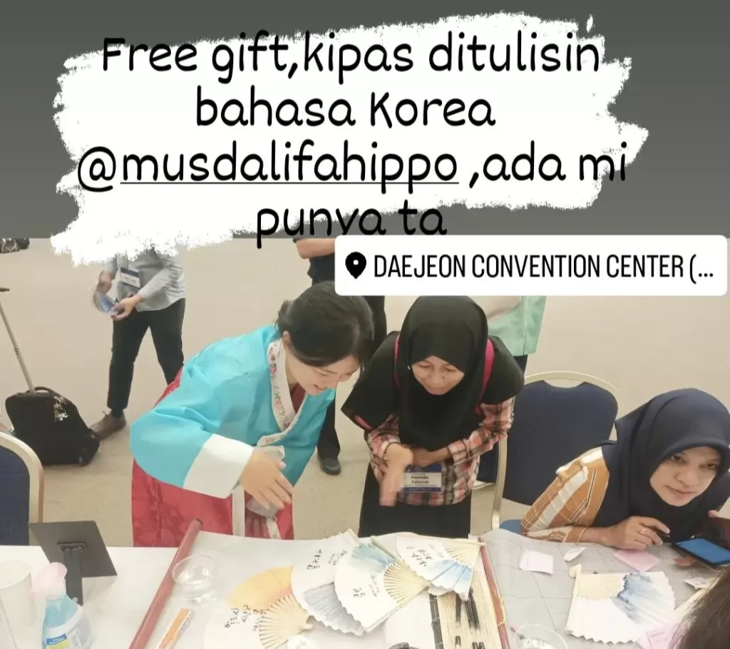 Yeay kipasnya dah ada tulisan namaku pake hangul